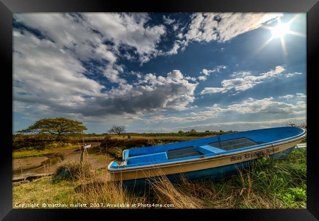 Sunshine in Beaumont Cum Moze Framed Print by matthew  mallett