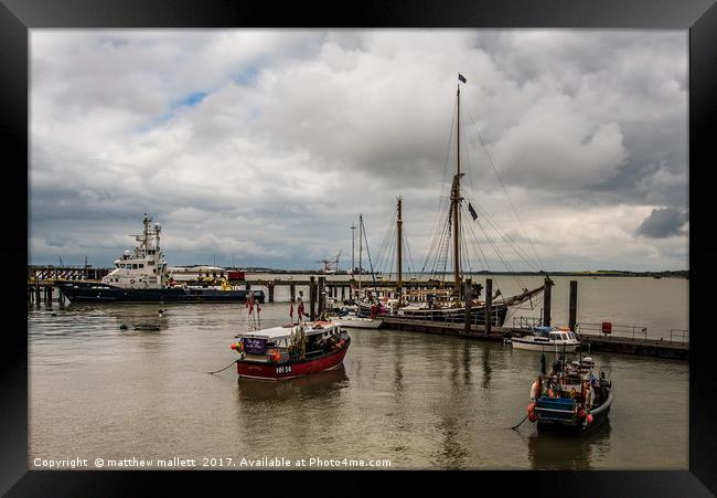 Old And New In Old Harwich Framed Print by matthew  mallett