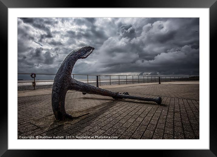 Anchored Weather At Harwich Framed Mounted Print by matthew  mallett