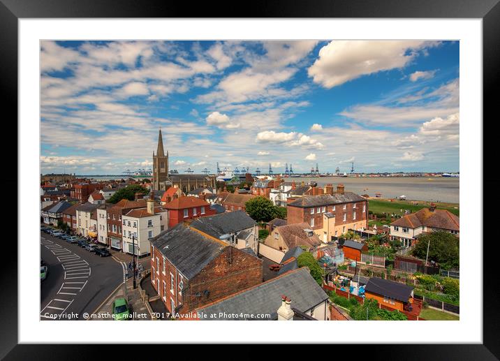 Harwich A Panoramic View Framed Mounted Print by matthew  mallett