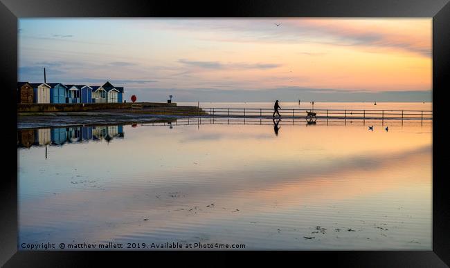 Last Light At Brightlingsea Framed Print by matthew  mallett