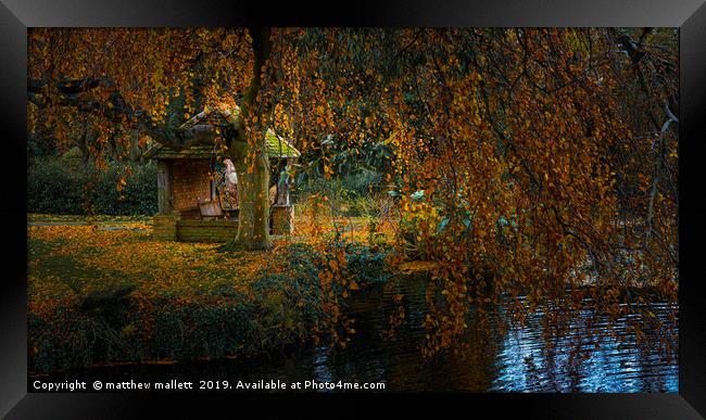 Autumn Essex Retreat Framed Print by matthew  mallett