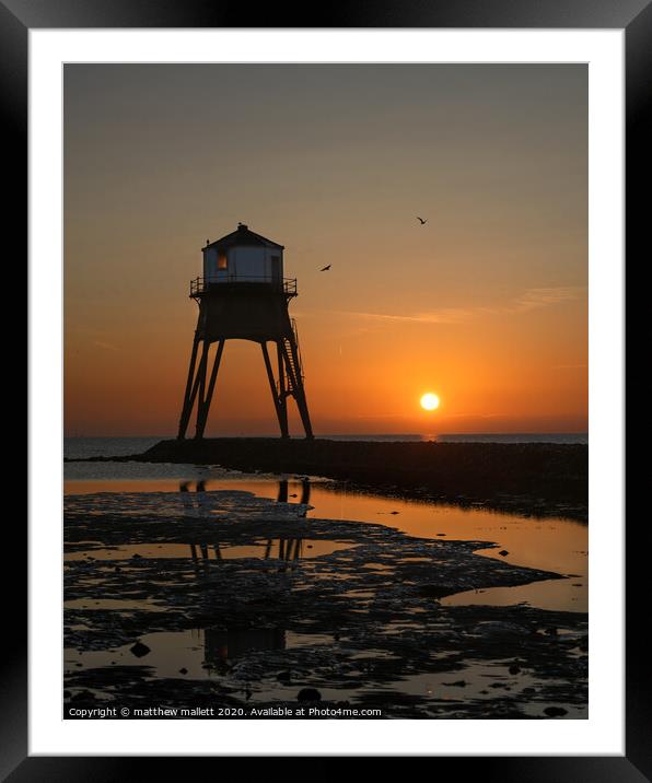 Dovercourt Sun Rise  Framed Mounted Print by matthew  mallett