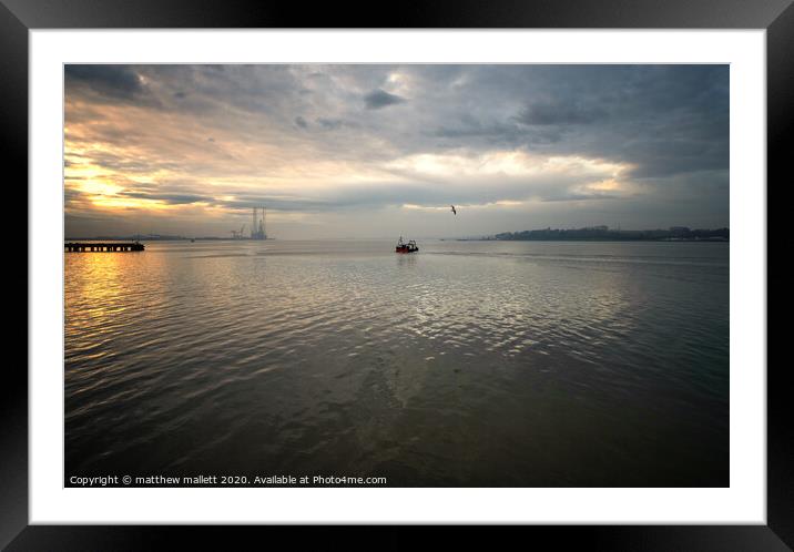 Sunset Harwich Harbour Framed Mounted Print by matthew  mallett