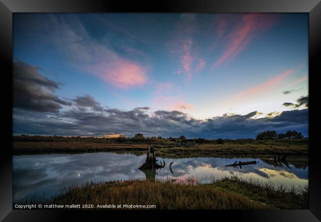 Beaumont Quay Sunrise Framed Print by matthew  mallett