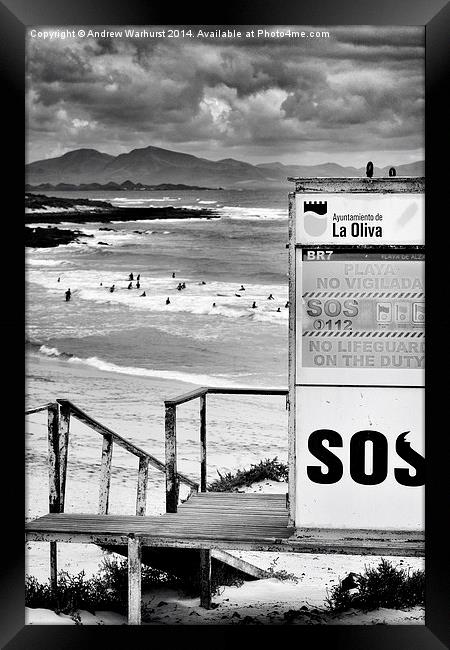 Beach Scene Framed Print by Andrew Warhurst