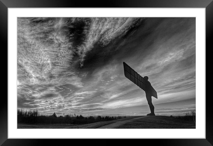 Angel of the North Framed Mounted Print by Andrew Warhurst