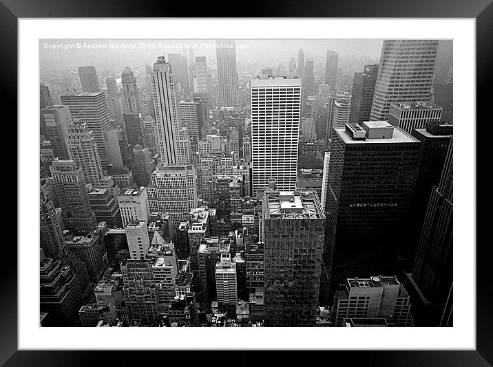  New York City Framed Mounted Print by Andrew Warhurst