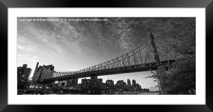 Queensboro Framed Mounted Print by Andrew Warhurst