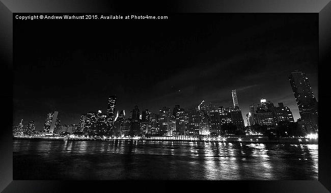  Manhattan Nights Framed Print by Andrew Warhurst