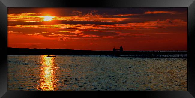 Sunset Ship of the Sea 3 Framed Print by Derek Burton