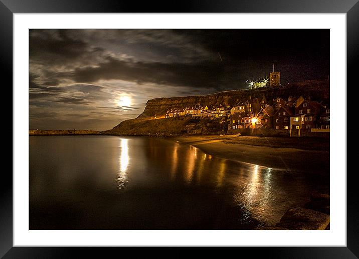 Moonlight over Whitby Framed Mounted Print by Brian Clark