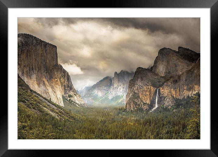 Storm Clouds over Yosemite Framed Mounted Print by Brian Clark