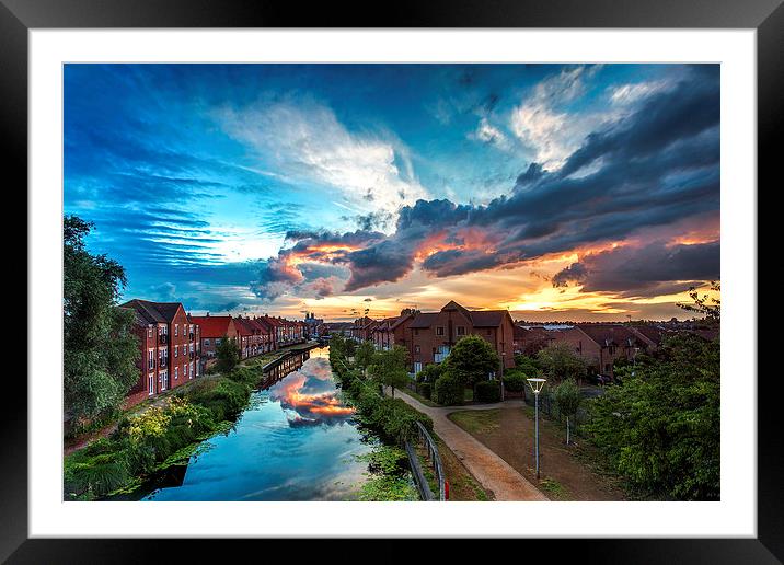Fire In The Sky Framed Mounted Print by Brian Clark