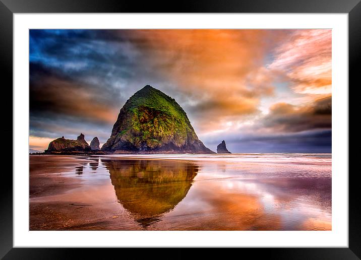 Sunrise Over The Haystack Framed Mounted Print by Brian Clark