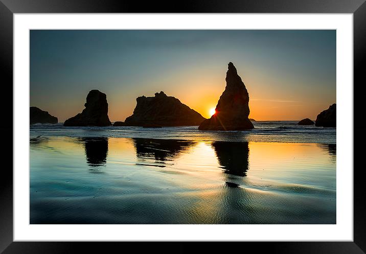 Sunset At Witches Hat Framed Mounted Print by Brian Clark
