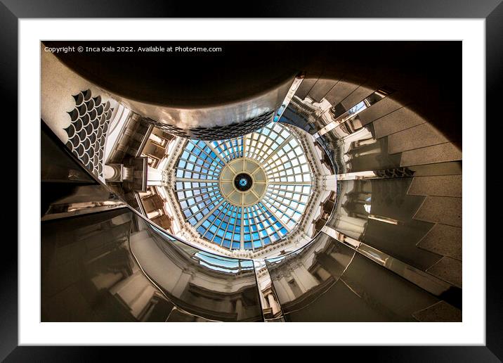The Eye Up High - The Dome of the Tate Britain Framed Mounted Print by Inca Kala