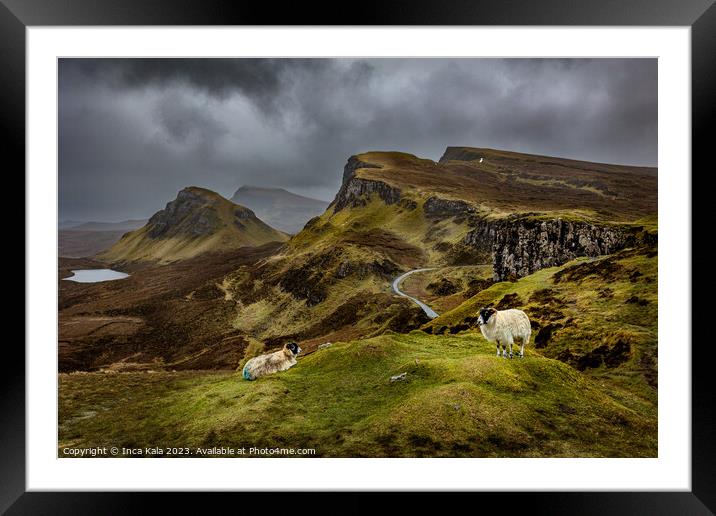 The Quiraing Under A Stormy Skye Framed Mounted Print by Inca Kala