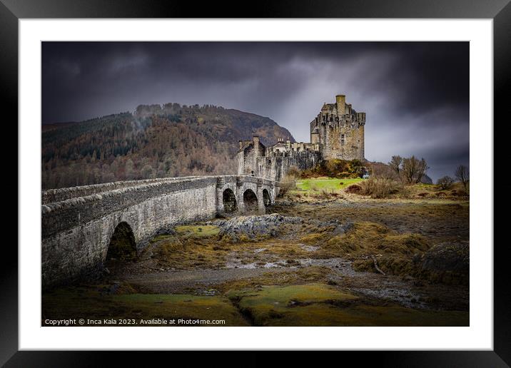 The Bridge Over to Castle Eilean Donan Framed Mounted Print by Inca Kala