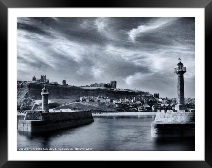 Sailing In To Whitby Harbor Framed Mounted Print by Inca Kala