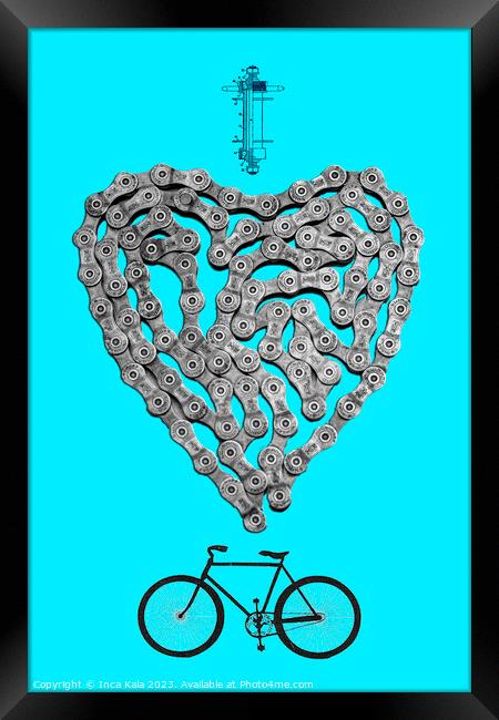 I Love My Bike Framed Print by Inca Kala
