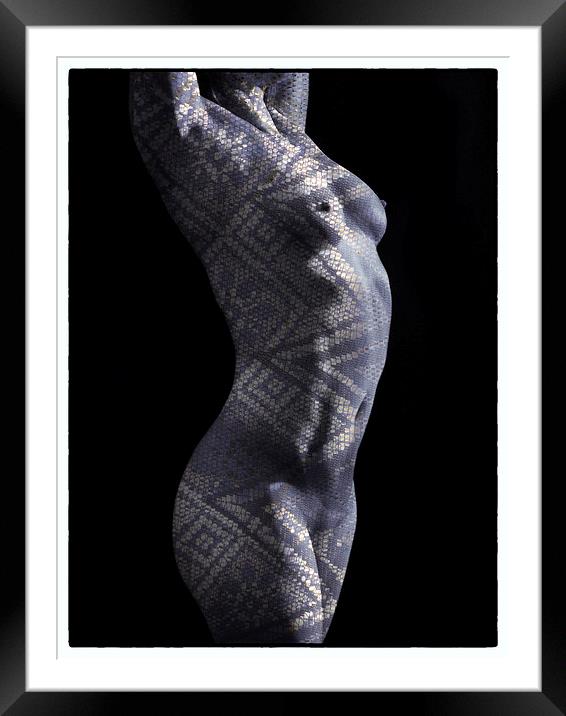  Patterned nude torso  Framed Mounted Print by Inca Kala