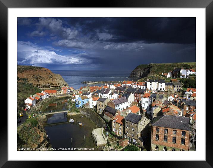 The Village of Staithes  Framed Mounted Print by Inca Kala
