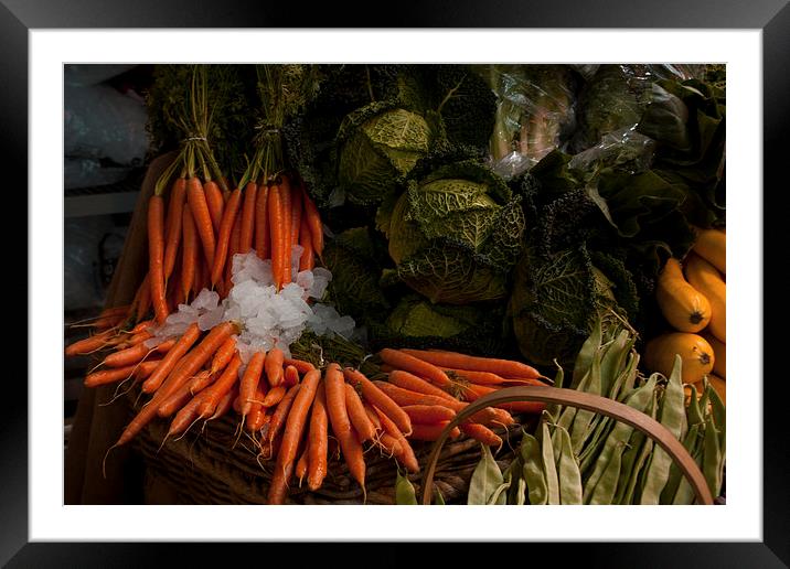Mixed Vegetables Framed Mounted Print by anna collins