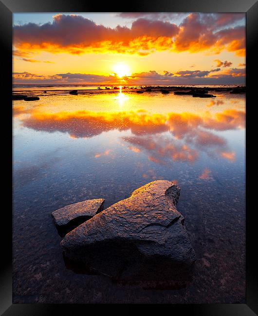 Blazing Sunrise Framed Print by Andy Redhead