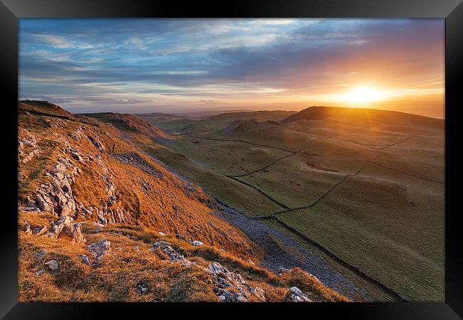 Fire over the Dales Framed Print by Andy Redhead