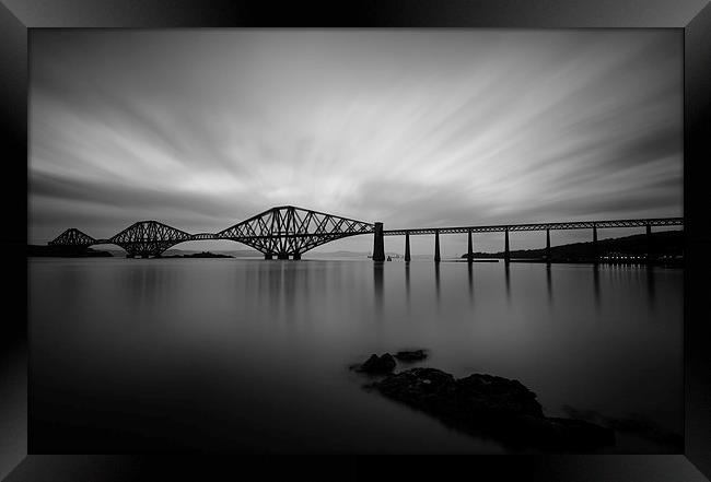 Forth Bridge Black & White Framed Print by Andy Redhead
