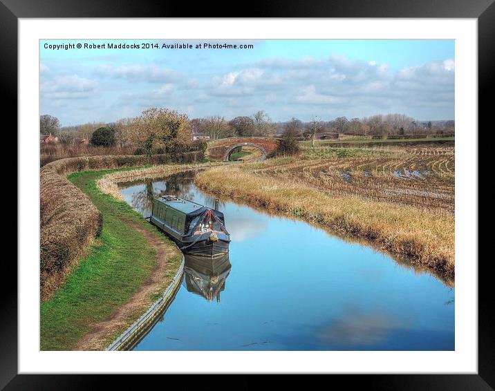 Ashby Canal at Congerstone Framed Mounted Print by Robert Maddocks