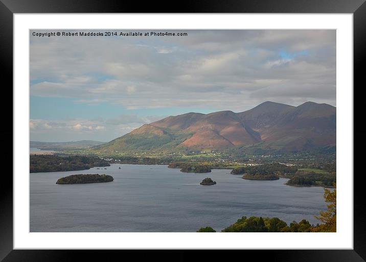  Skiddaw overlooking Derwent Water Framed Mounted Print by Robert Maddocks