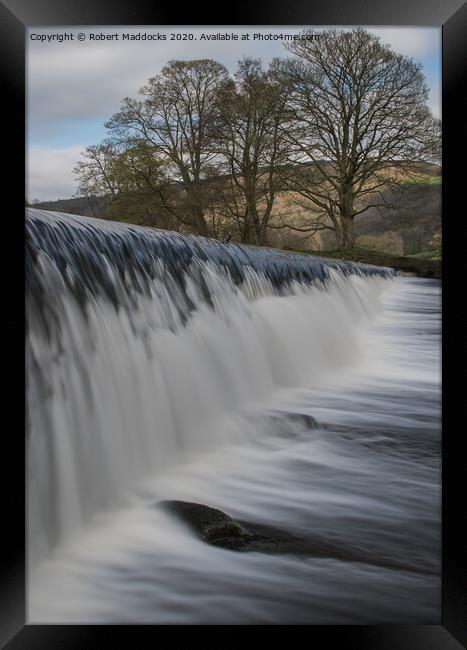 Bamford Weir Framed Print by Robert Maddocks