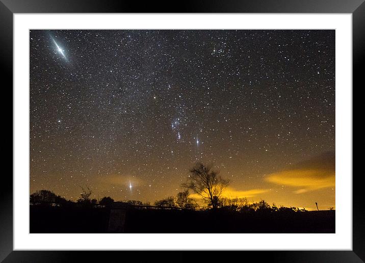Orion over the Mound Framed Mounted Print by Chris Sinclair
