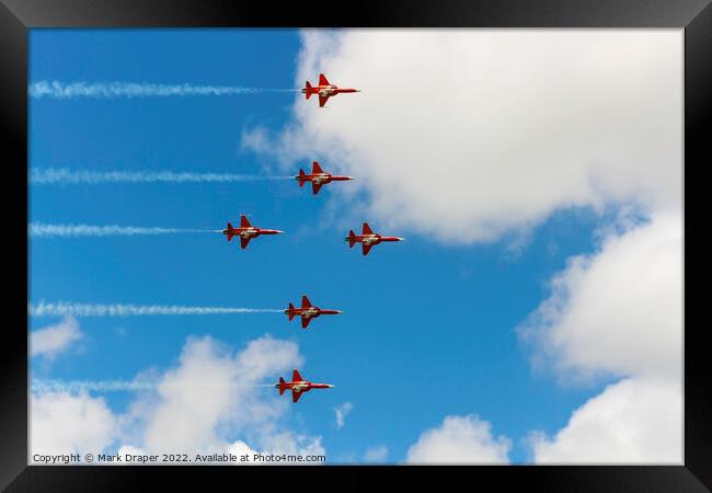 The Patrouille Suisse Framed Print by Mark Draper