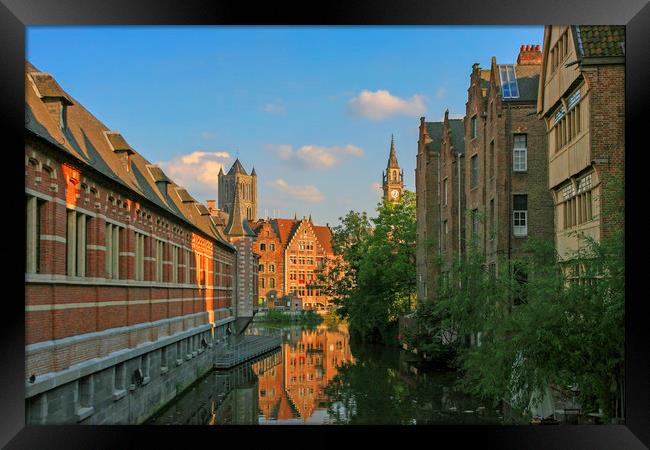 Reflections of Ghent Framed Print by Mark Draper