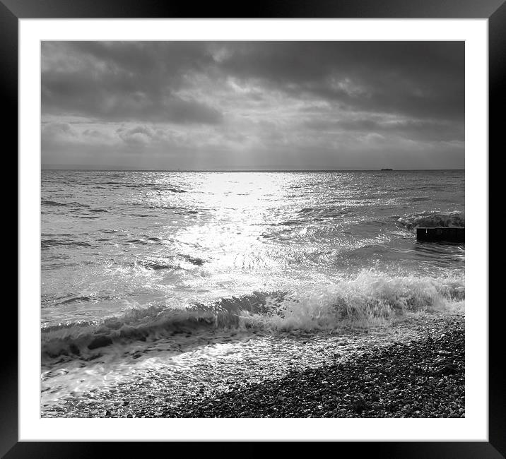 Stormy Day In Calshot Framed Mounted Print by Stewart Nicolaou