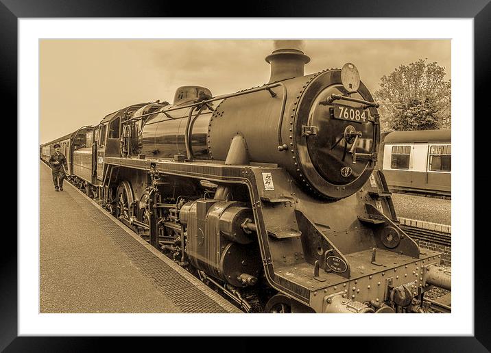 Steam Train at Sheringham Framed Mounted Print by Stewart Nicolaou