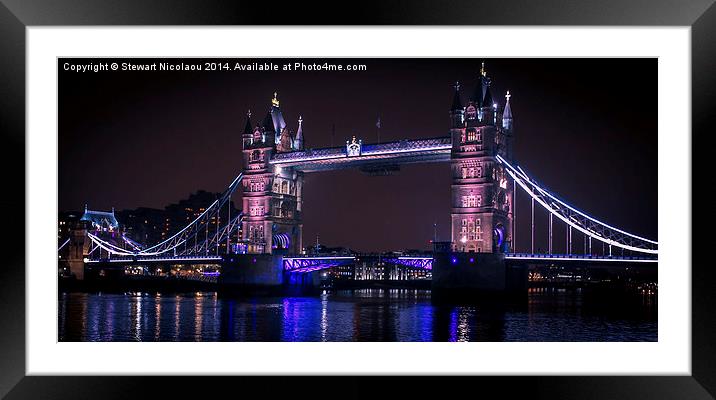 Tower Bridge London Framed Mounted Print by Stewart Nicolaou
