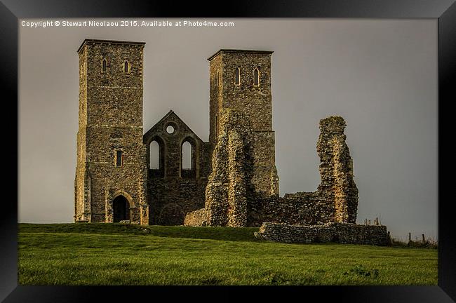 Reculver Towers Framed Print by Stewart Nicolaou