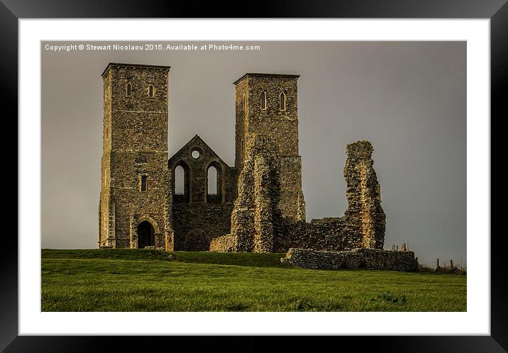 Reculver Towers Framed Mounted Print by Stewart Nicolaou
