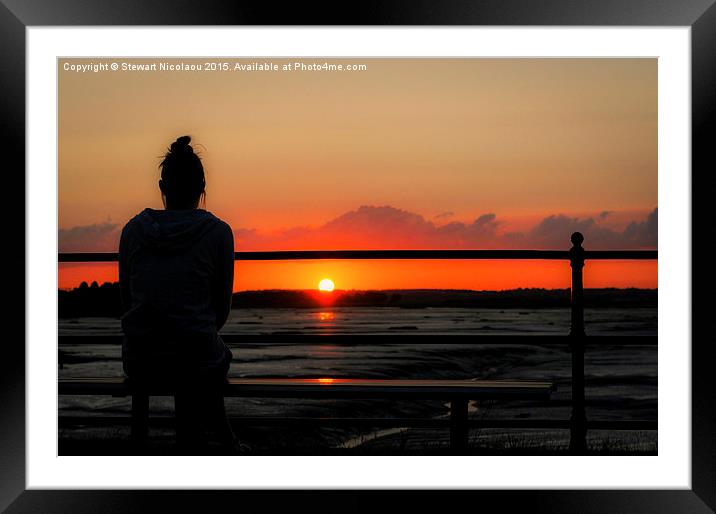 Admiring the Sunset Framed Mounted Print by Stewart Nicolaou