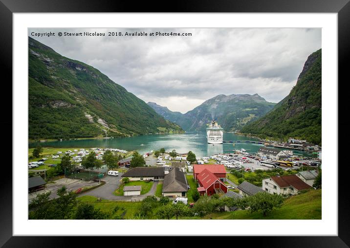 Geirangerfjord, Norway Framed Mounted Print by Stewart Nicolaou