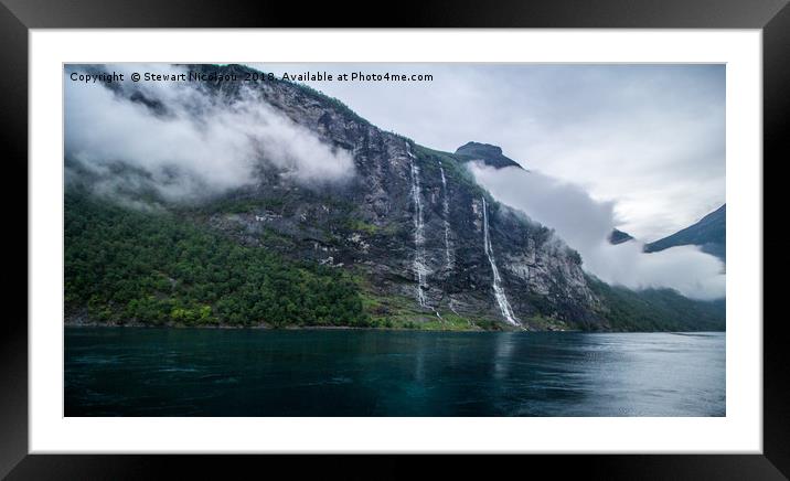  Seven Sisters Waterfall, Norway Framed Mounted Print by Stewart Nicolaou