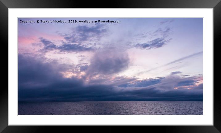 North Sea Sunset Framed Mounted Print by Stewart Nicolaou