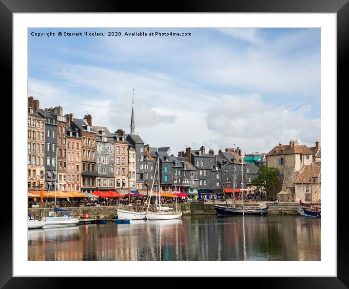 Honfleur Harbour Framed Mounted Print by Stewart Nicolaou