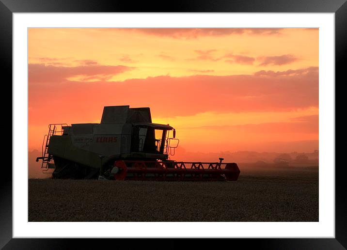 Harvesting the sunset Framed Mounted Print by Colin Brittain