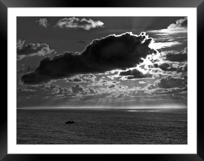 Martins Haven in Black&White Framed Mounted Print by Mark Williams