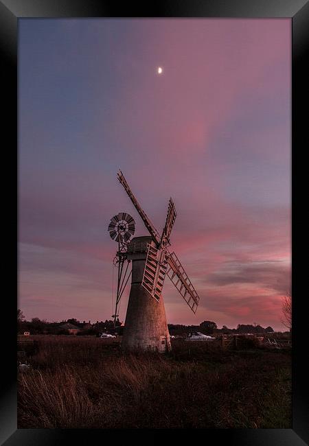 Thurne Windmill Sunset River Thurne Framed Print by James Taylor